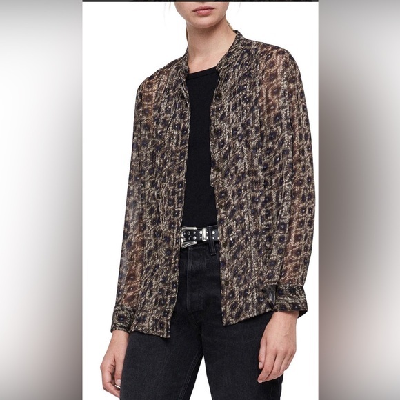 All Saints Tops - All Saints The Cada Flux Shirt sz M NWT-A455
